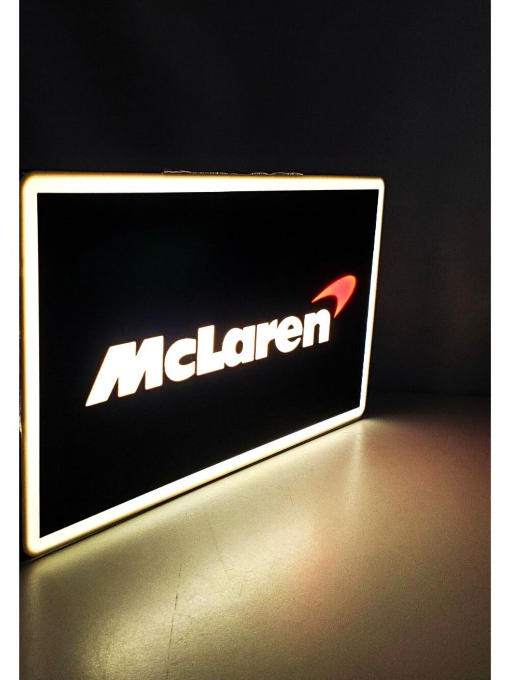 McLaren LED Light Box Sign - 10"x6" USB Powered Lighted Wall Decorwith Dimmer Sw